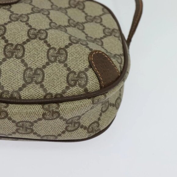 GUCCI GG Supreme Web Sherry Line Bag PVC Beige Gold 156 02 066 Auth 131723 - Picture 4 of 16